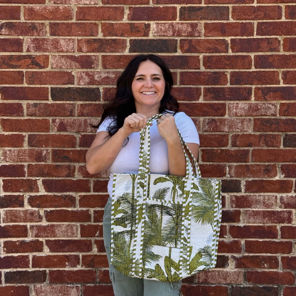 Tropical Green Tote Bag - Picture 3 of 3